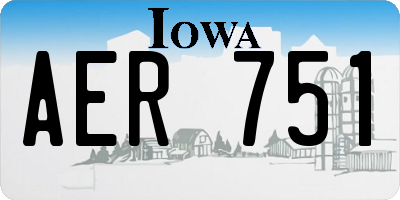 IA license plate AER751
