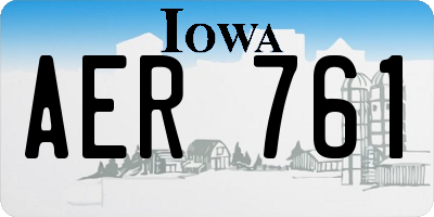 IA license plate AER761