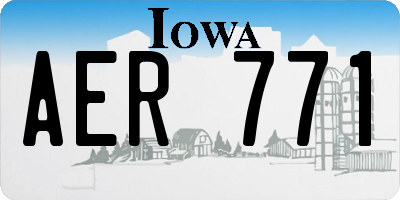 IA license plate AER771