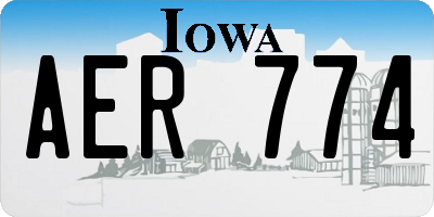 IA license plate AER774