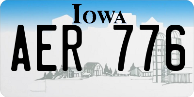 IA license plate AER776