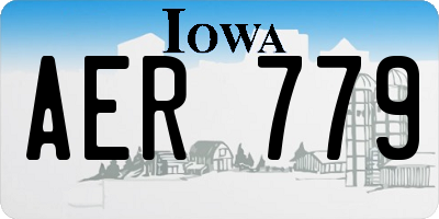 IA license plate AER779