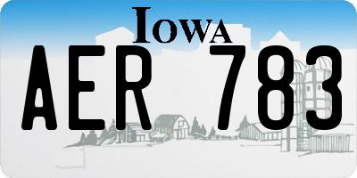 IA license plate AER783