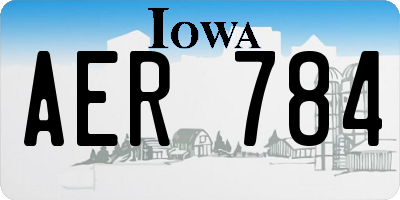 IA license plate AER784