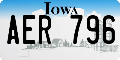 IA license plate AER796