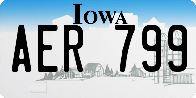 IA license plate AER799