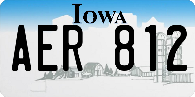 IA license plate AER812