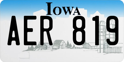 IA license plate AER819