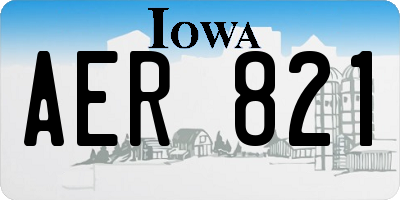 IA license plate AER821