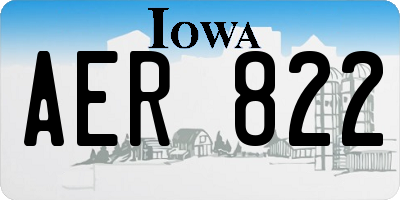 IA license plate AER822