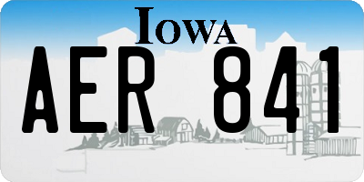 IA license plate AER841