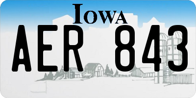 IA license plate AER843