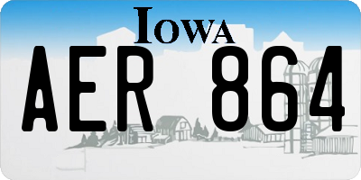 IA license plate AER864
