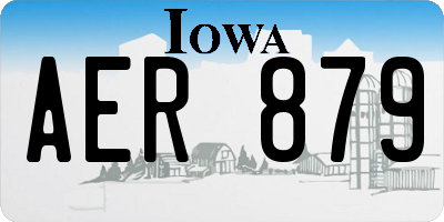 IA license plate AER879