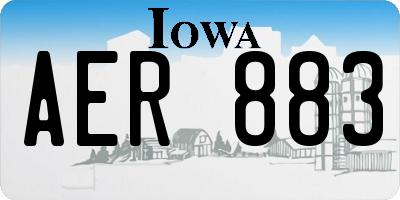 IA license plate AER883