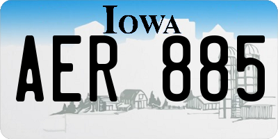 IA license plate AER885