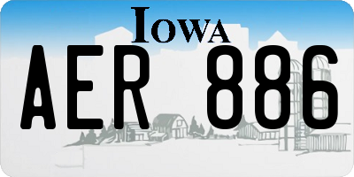IA license plate AER886