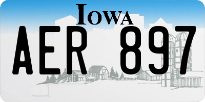 IA license plate AER897