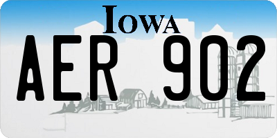 IA license plate AER902