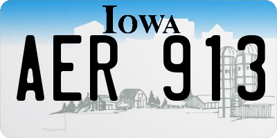 IA license plate AER913