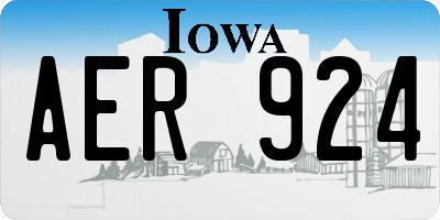 IA license plate AER924