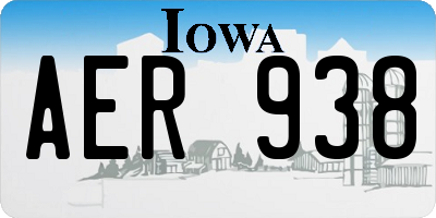 IA license plate AER938