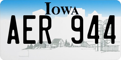 IA license plate AER944