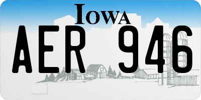 IA license plate AER946