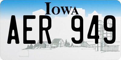 IA license plate AER949