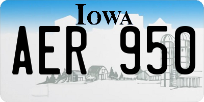 IA license plate AER950