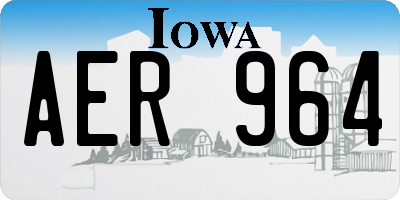 IA license plate AER964