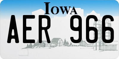 IA license plate AER966