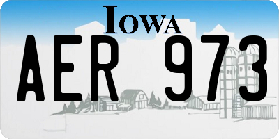 IA license plate AER973