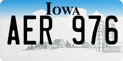 IA license plate AER976