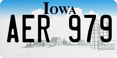 IA license plate AER979