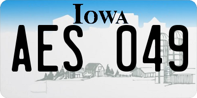 IA license plate AES049