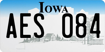 IA license plate AES084
