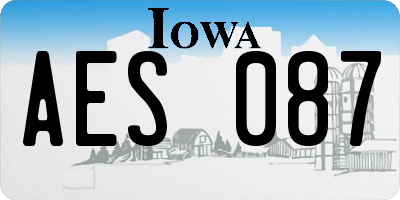 IA license plate AES087