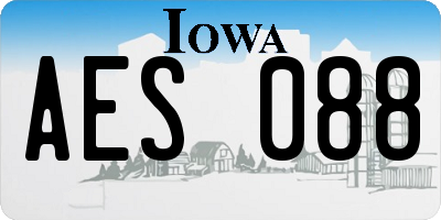 IA license plate AES088