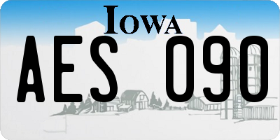 IA license plate AES090