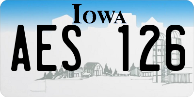 IA license plate AES126