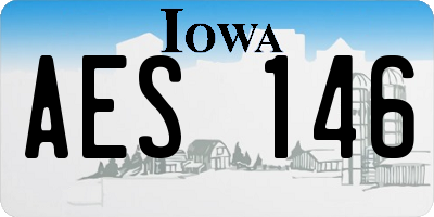 IA license plate AES146