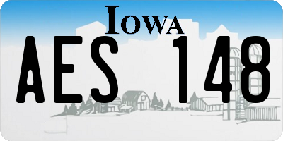 IA license plate AES148