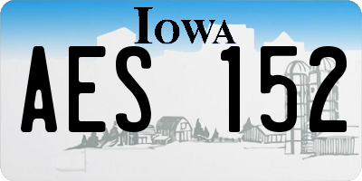 IA license plate AES152