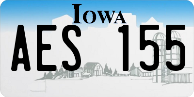 IA license plate AES155
