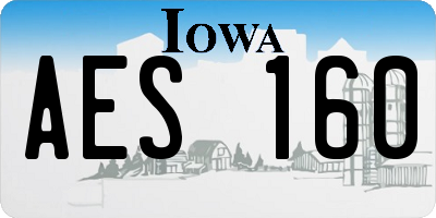 IA license plate AES160