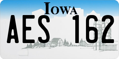 IA license plate AES162
