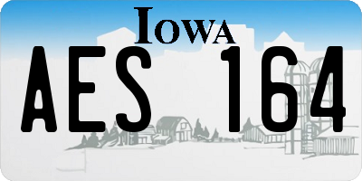 IA license plate AES164