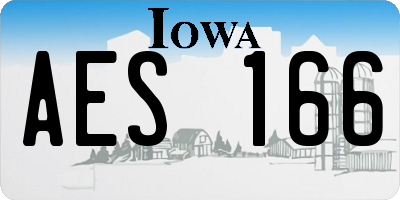 IA license plate AES166