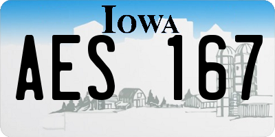 IA license plate AES167